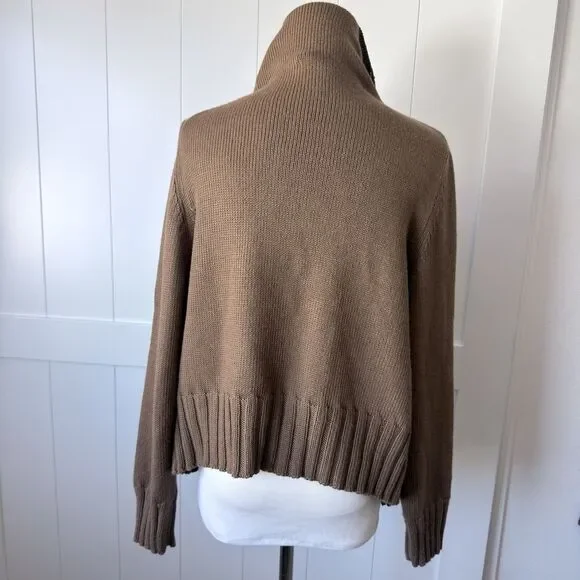 Crea Concept Asymmetric Twist Neck Sweater Sz 40 8 M Virgin Wool Blend Lagenlook - Picture 2 of 12